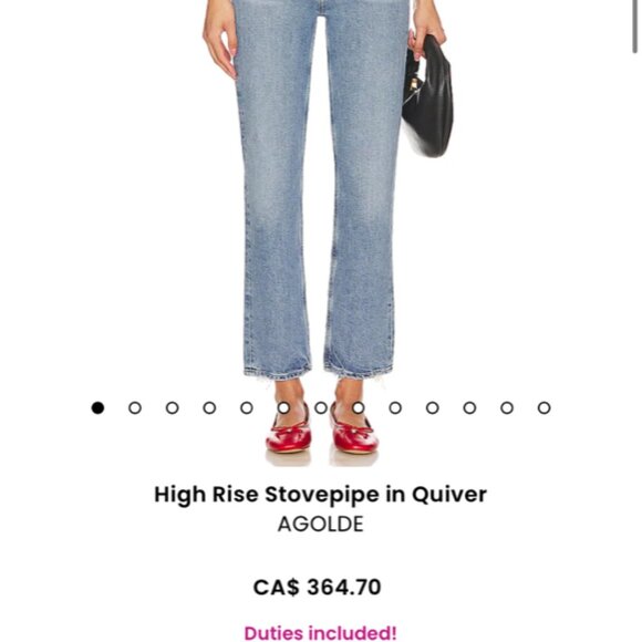 BNWT Agolde High-Rise Stovepipe Jean 24 - Picture 6 of 6